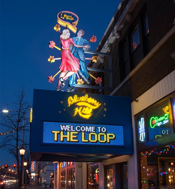 Loop icon - restaurant and music club Blueberry Hill