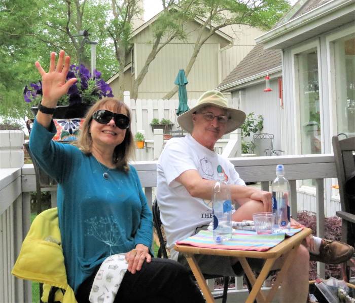 Maryfrances Wagner at home with her husband Greg Field