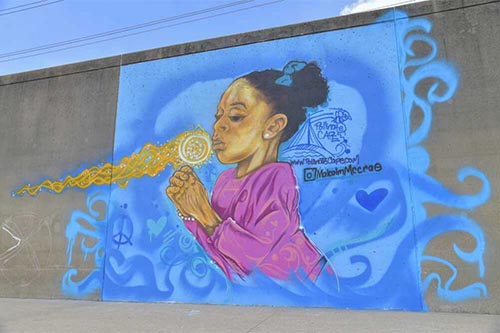 "A Wish of Hope" mural by Malcom "Airbrush Assassin" McCrae in Cape Girardeau, Missouri