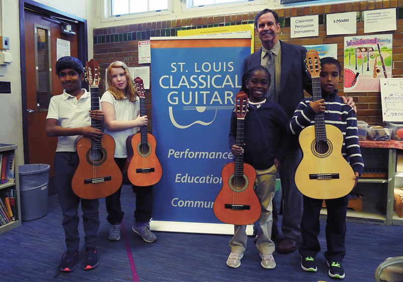 William Ash with Guitar Horizons students