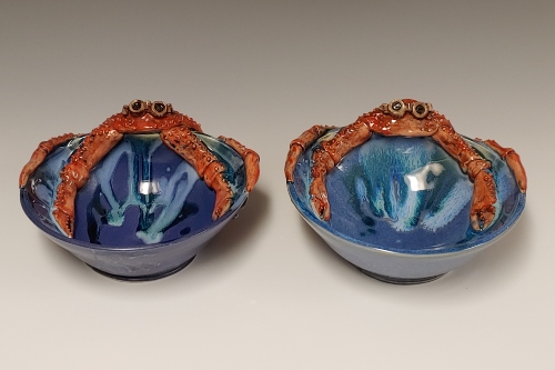 Angel-Brame_Critter-Bowls-stoneware-with-sculpted-critter