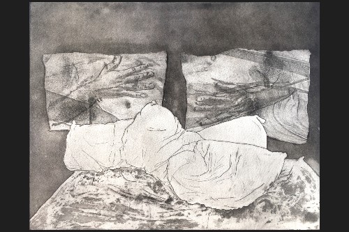 Ruben-Castillo_Our-Pillows-Saturday-6-19-PM-etching-on-paper
